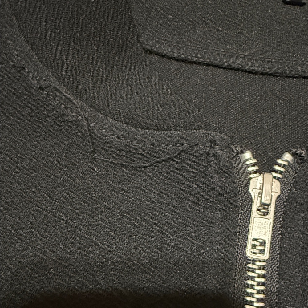Cropped Black Zip Up Jacket - Picture 7 of 7
